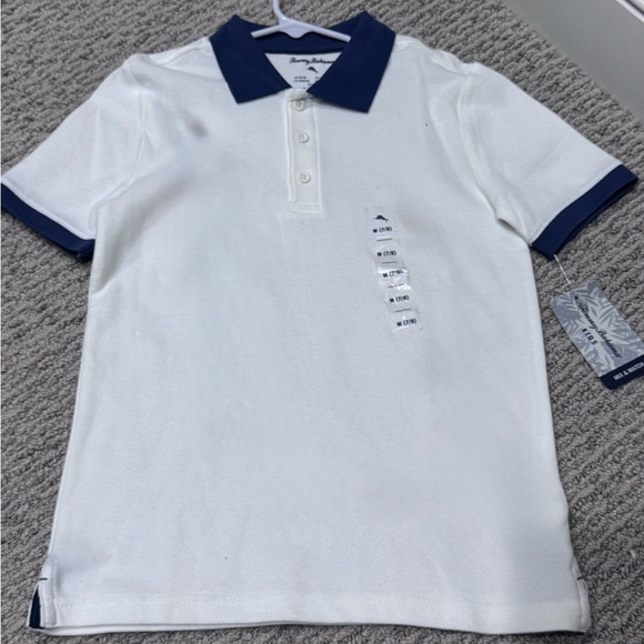 Tommy Bahama Other - Tommy Bahama Kids Polo in White with Navy Accents
